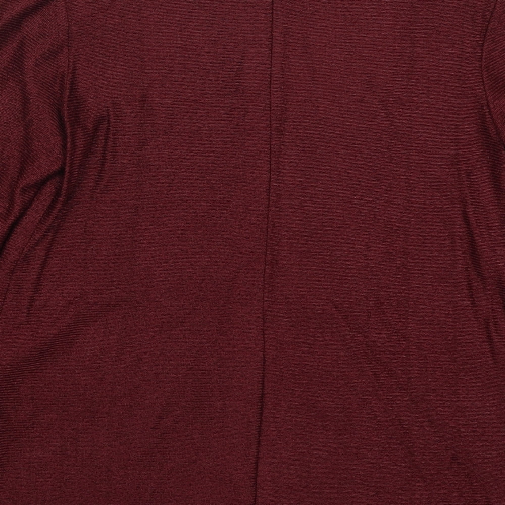 Sequin Womens Red V-Neck  Acetate Cardigan Jumper Size 10   - Pink