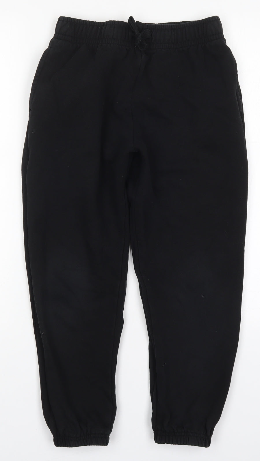 F&F Boys Black  Cotton Sweatpants Trousers Size 12-13 Years  Regular Drawstring