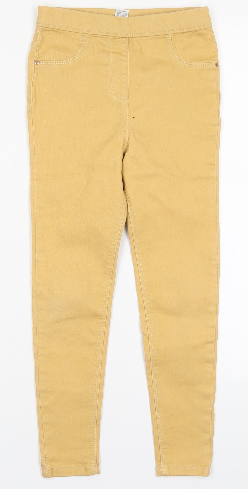 George Girls Beige  Cotton Jegging Jeans Size 7-8 Years  Regular