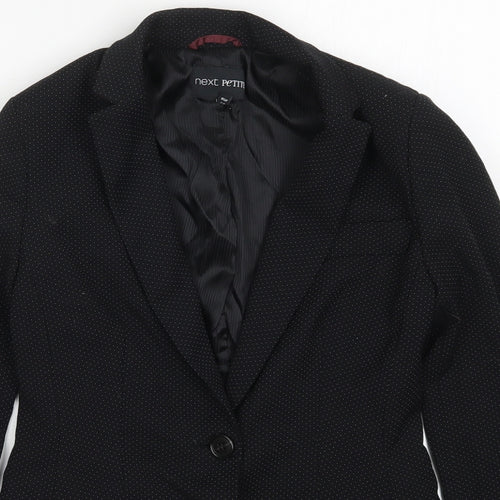 NEXT Womens Black Polka Dot Polyester Jacket Suit Jacket Size 6