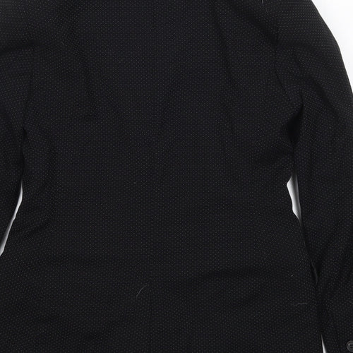NEXT Womens Black Polka Dot Polyester Jacket Suit Jacket Size 6
