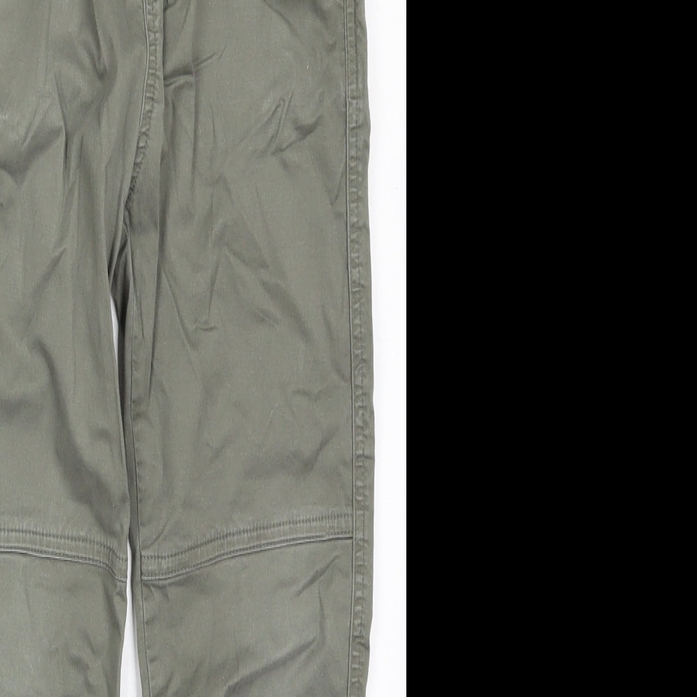 Giordano Boys Green  Cotton Cargo Trousers Size 8-9 Years  Regular Drawstring