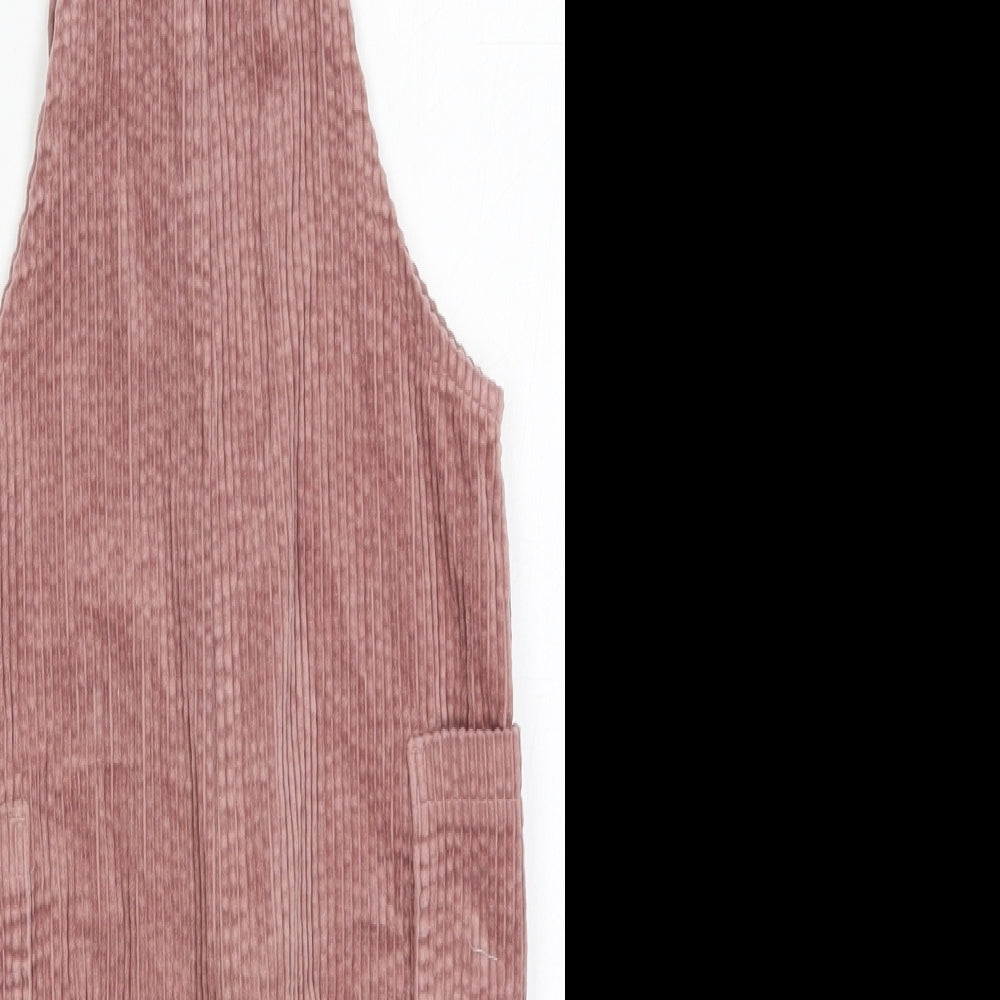 NEXT Girls Pink  Cotton Dungaree One-Piece Size 18-24 Months  Button