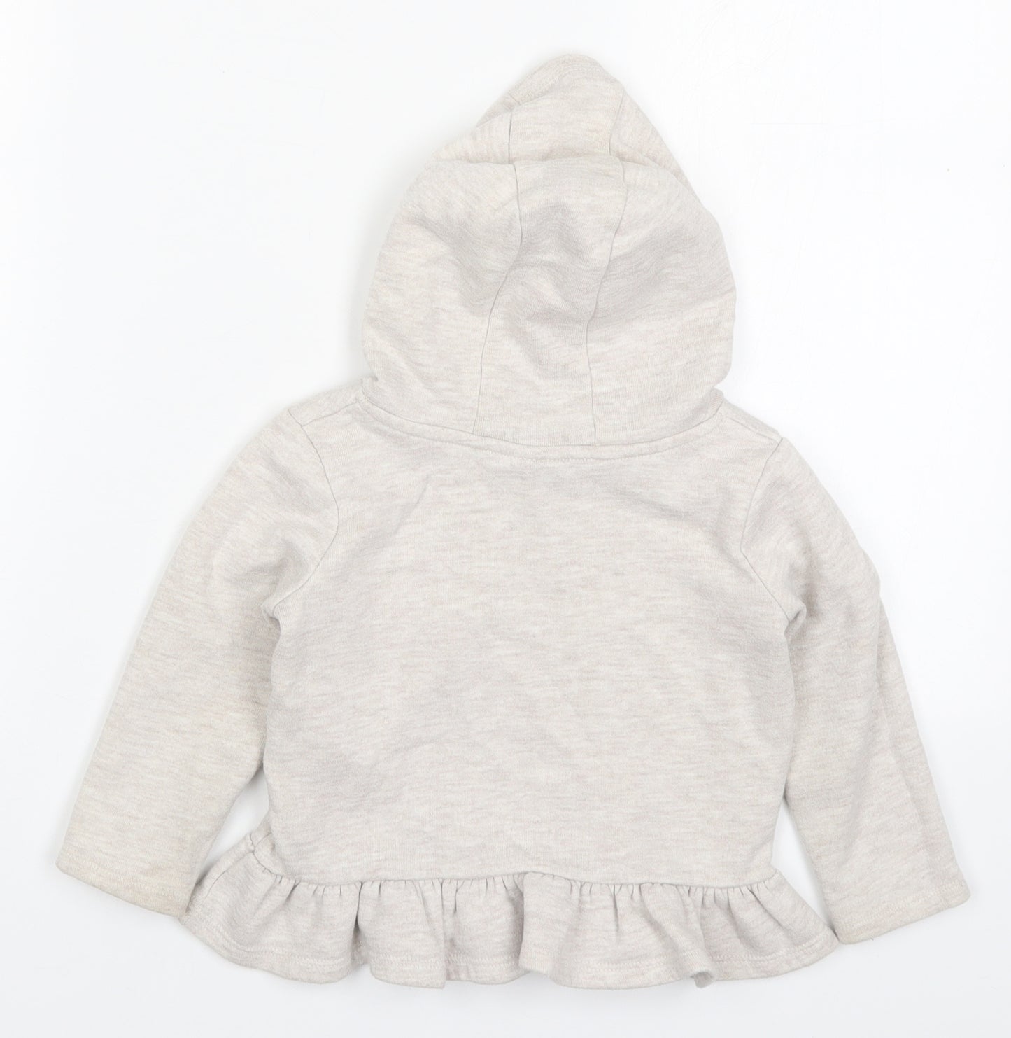 George Girls Beige  Cotton Basic T-Shirt Size 18-24 Months High Neck Pullover - Bambi Hoodie