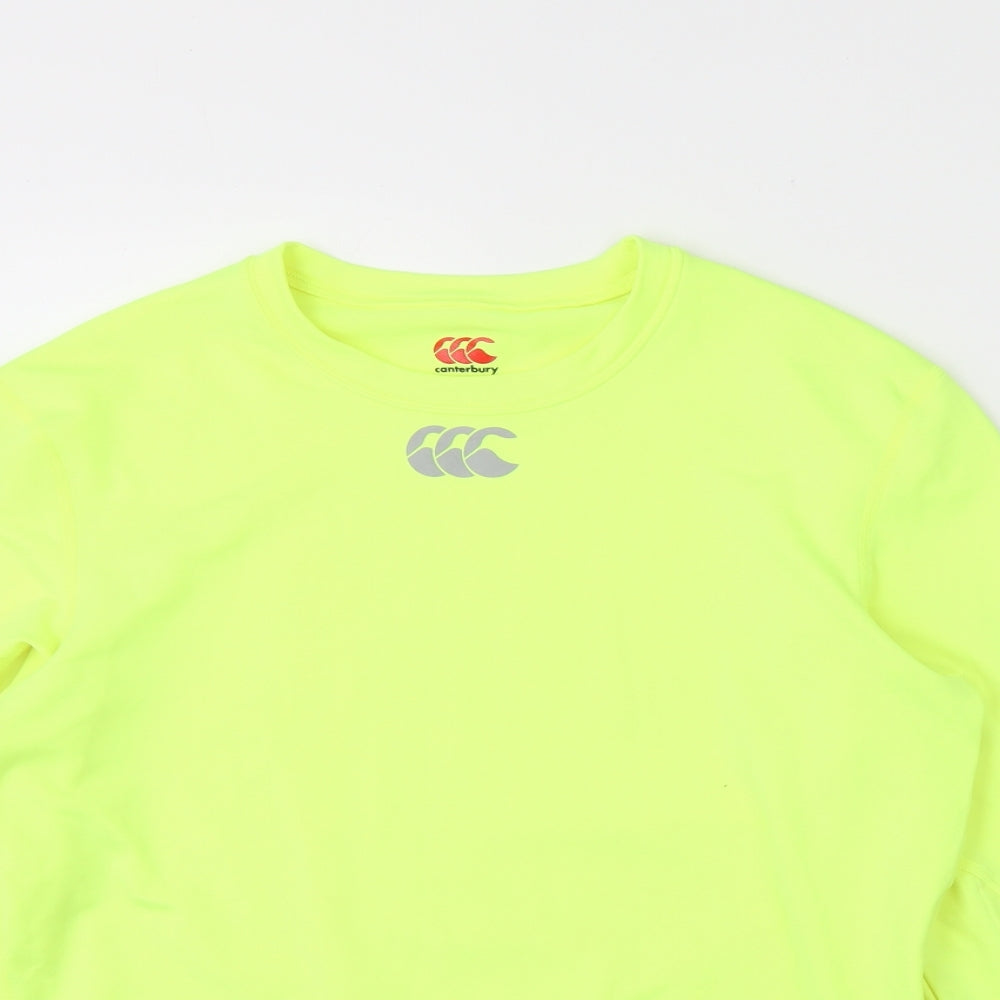 Canterbury Mens Green  Polyester Basic Casual Size XL Round Neck