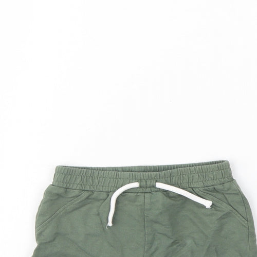 Primark Baby Green  Cotton Cropped Trousers Size 12 Months  Drawstring