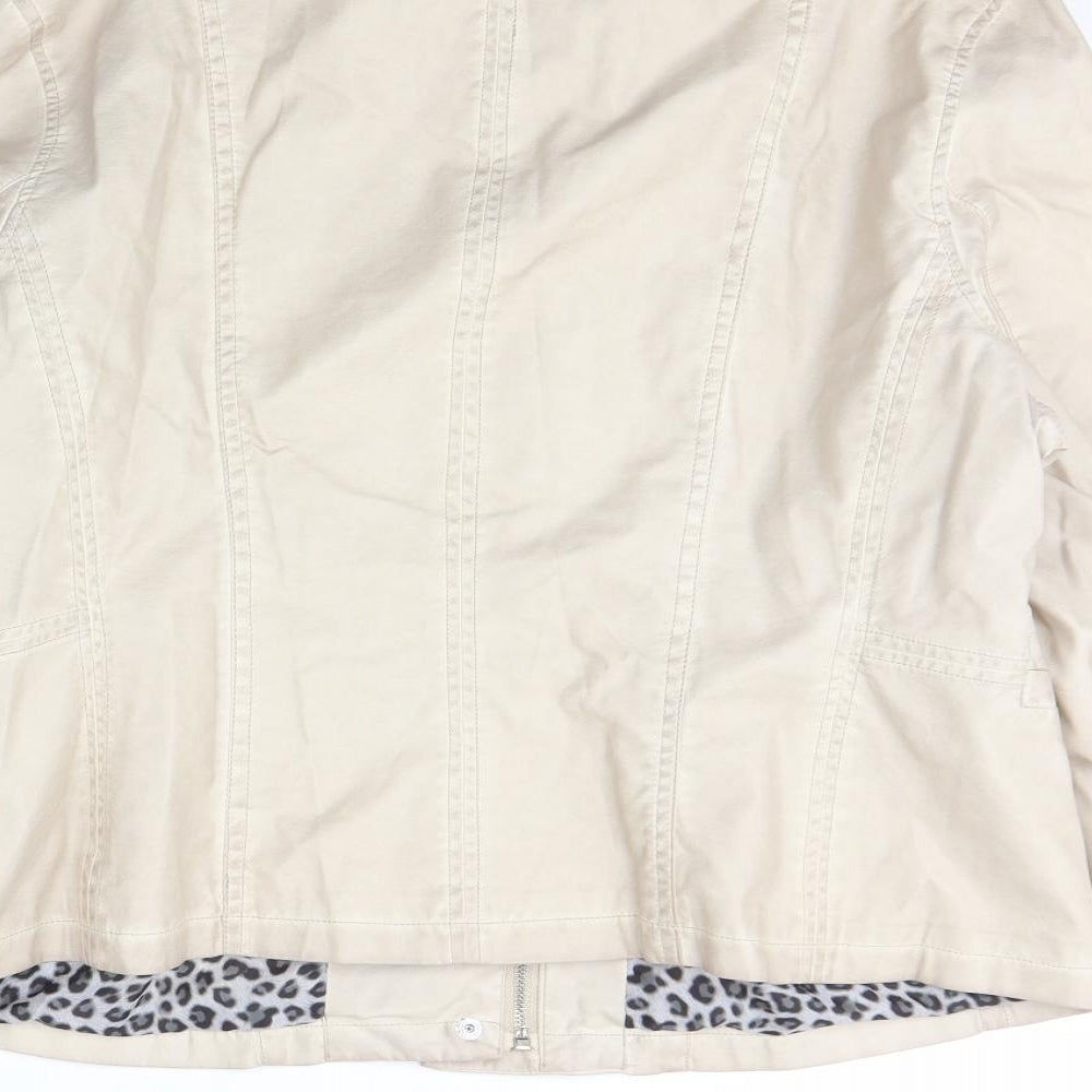 Rino & Pelle Womens Beige   Jacket  Size 18  Zip