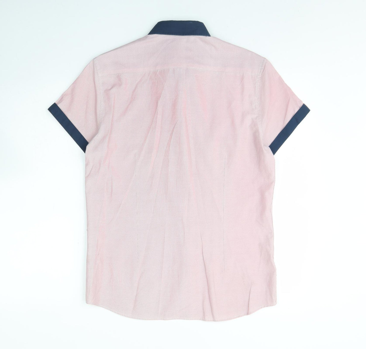 Burton Mens Pink  Cotton  Dress Shirt Size M Collared Button