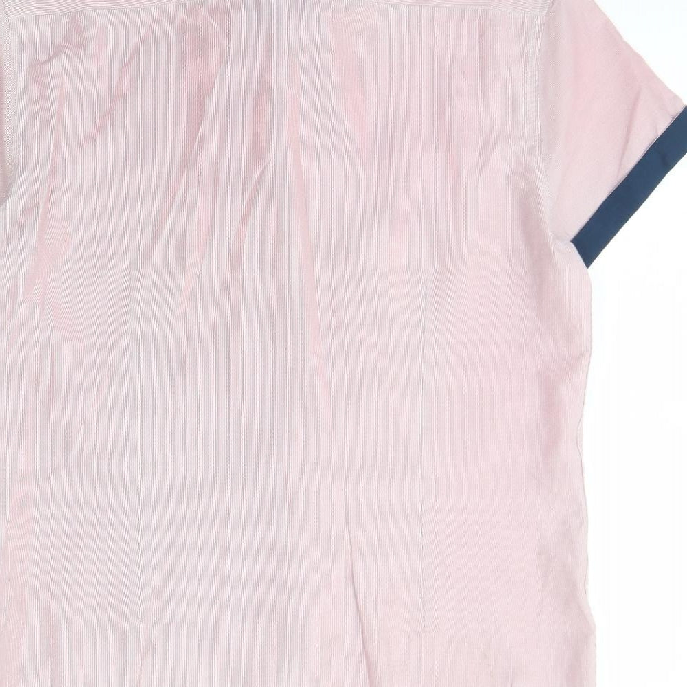Burton Mens Pink  Cotton  Dress Shirt Size M Collared Button