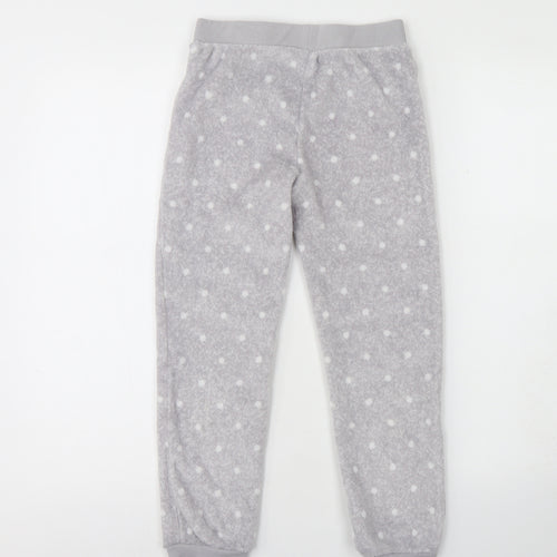 F&F Girls Grey Polka Dot Polyester Cami Pyjama Pants Size 8 Years