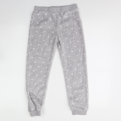 F&F Girls Grey Polka Dot Polyester Cami Pyjama Pants Size 8 Years
