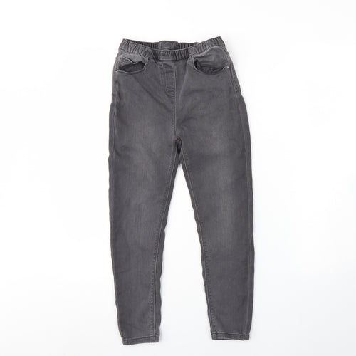 Matalan Girls Grey  Cotton Skinny Jeans Size 9 Years  Regular