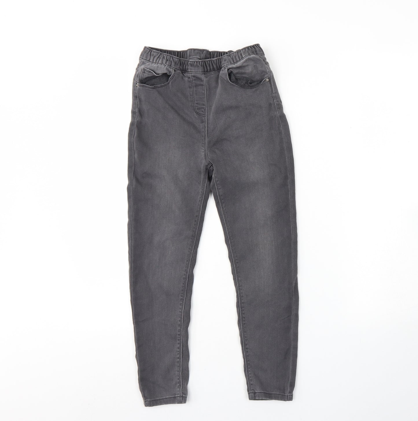 Matalan Girls Grey  Cotton Skinny Jeans Size 9 Years  Regular