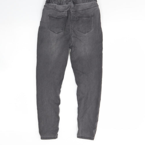 Matalan Girls Grey  Cotton Skinny Jeans Size 9 Years  Regular