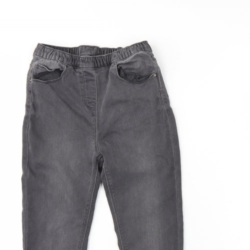 Matalan Girls Grey  Cotton Skinny Jeans Size 9 Years  Regular