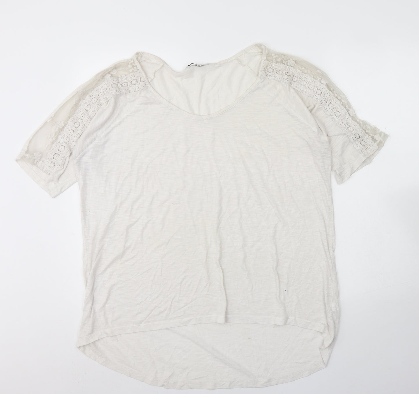 George Womens Ivory  Viscose Basic Blouse Size 20 Round Neck