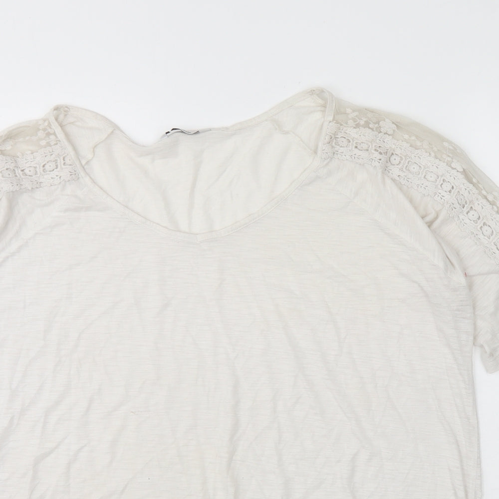 George Womens Ivory  Viscose Basic Blouse Size 20 Round Neck