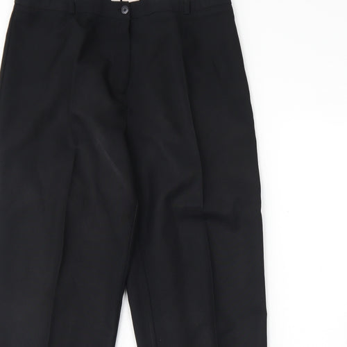 Yessica Womens Black  Polyester Trousers  Size 16 L30 in Regular Hook & Eye