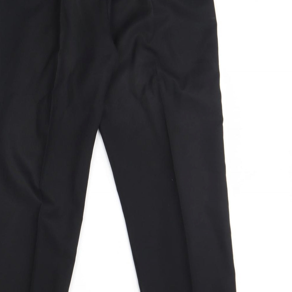 Yessica Womens Black  Polyester Trousers  Size 16 L30 in Regular Hook & Eye