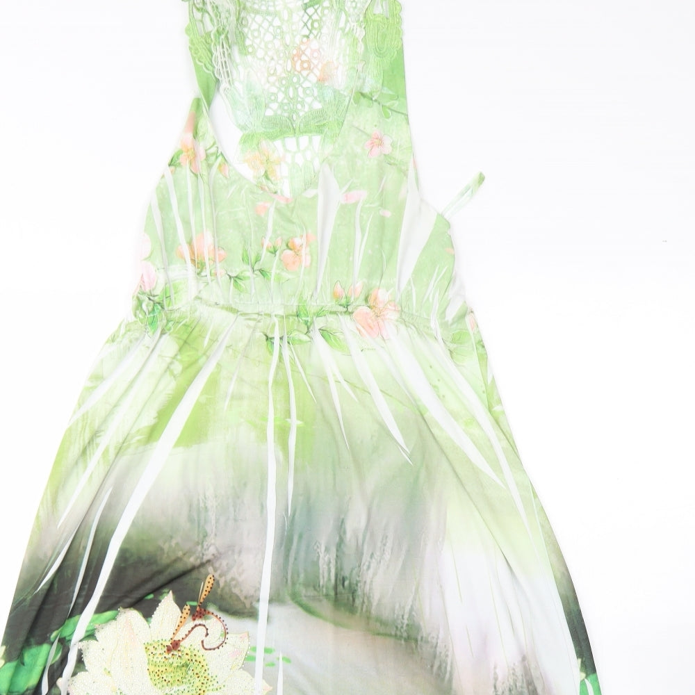 Jane Norman Womens Multicoloured  Polyester Shift  Size M  Round Neck