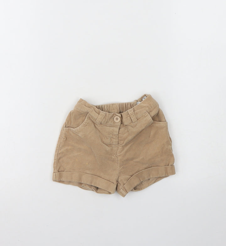 Disney Girls Beige  Cotton Culotte Shorts Size 3 Years  Regular Buckle - Disney