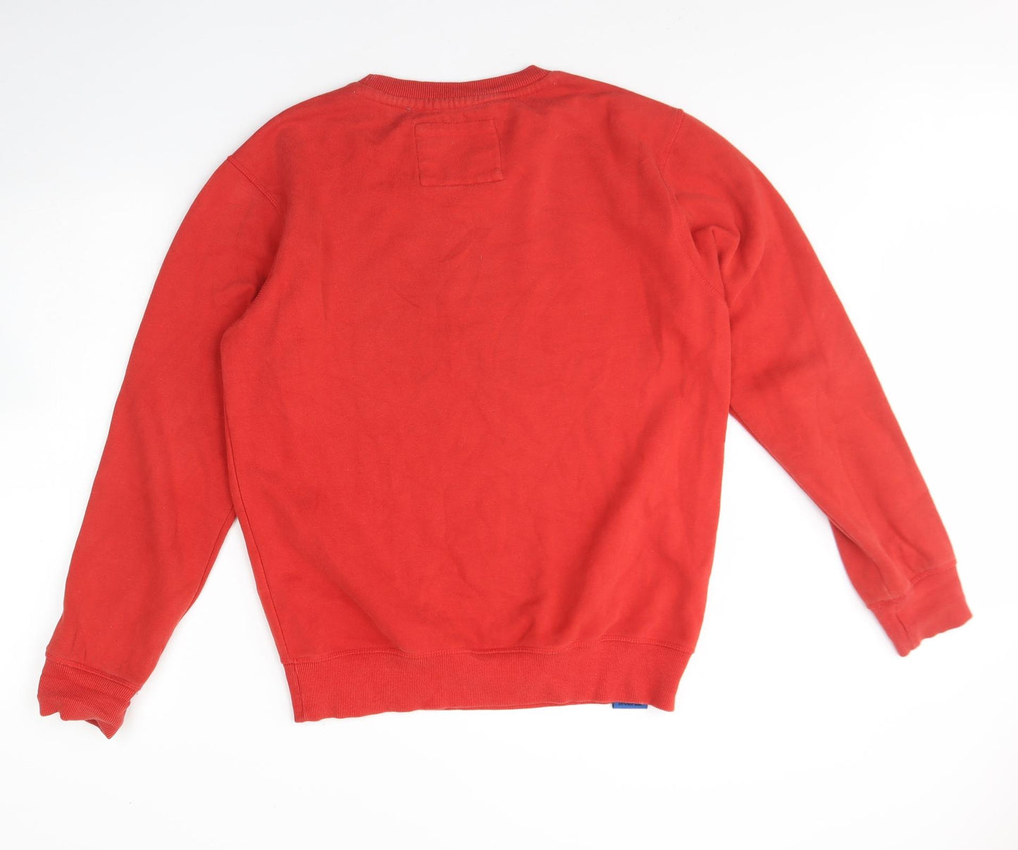 Diverse Mens Red Round Neck  Cotton Pullover Jumper Size M