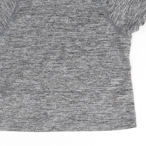Matalan Girls Grey  Polyester Basic T-Shirt Size 4 Years Round Neck