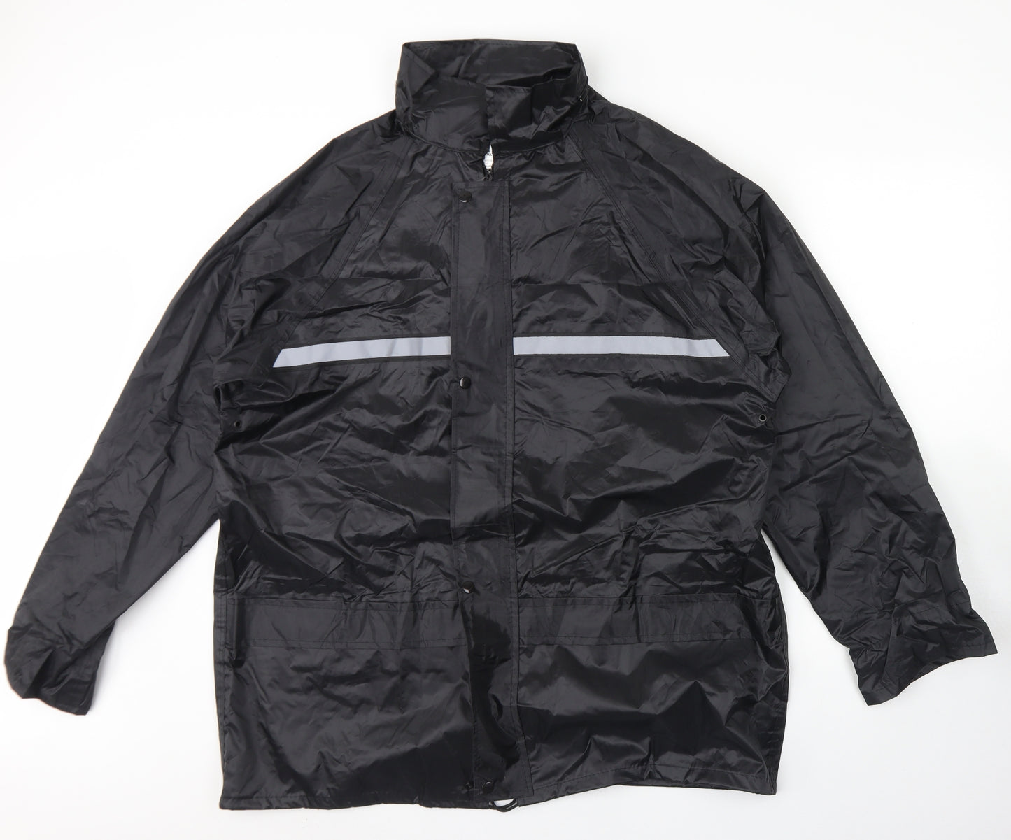 Black rock Mens Black   Rain Coat Coat Size 2XL  Zip