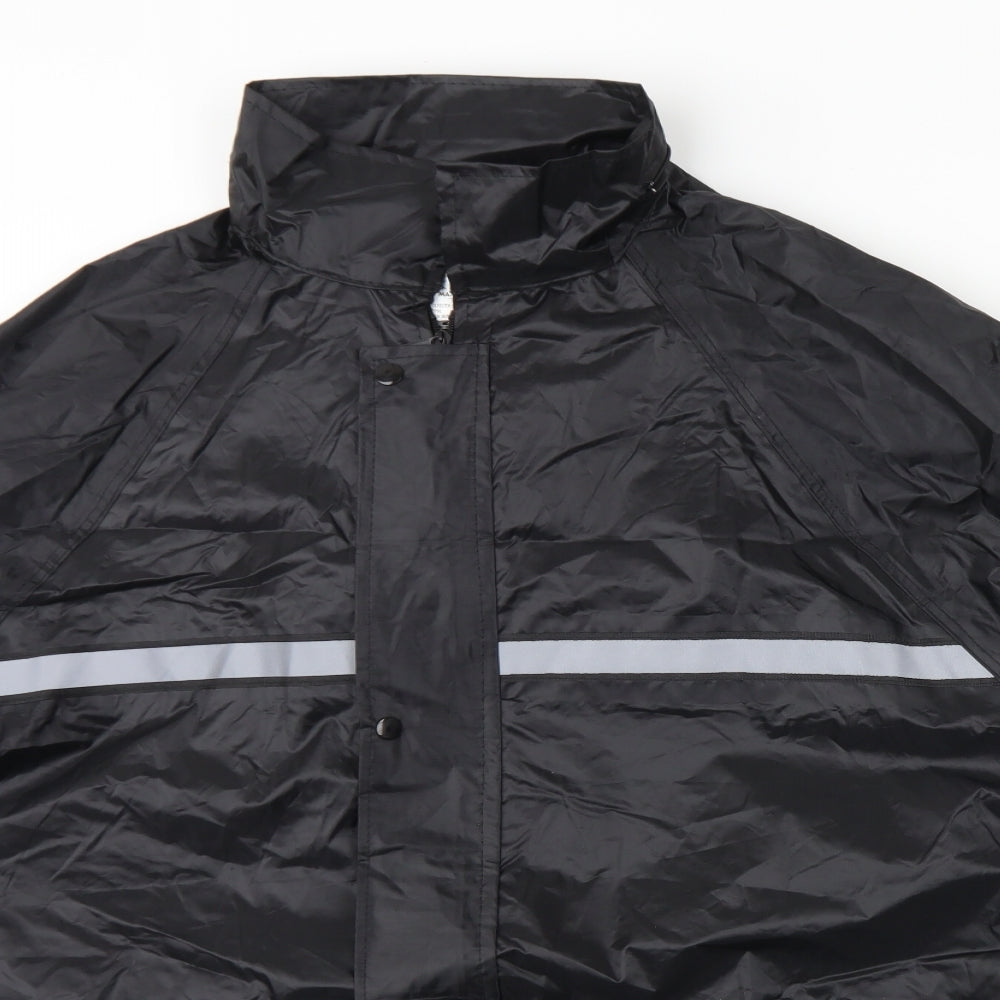 Black rock Mens Black   Rain Coat Coat Size 2XL  Zip