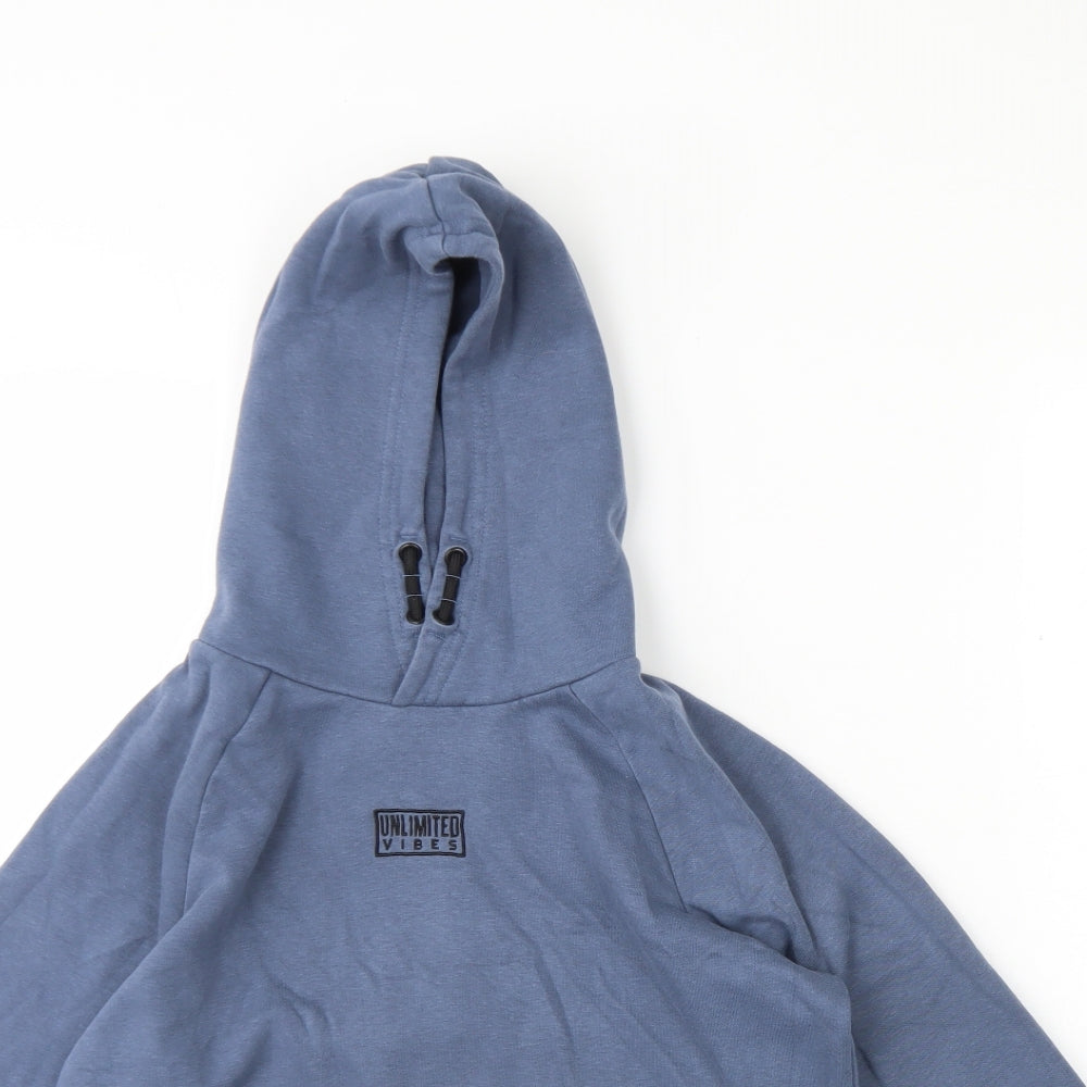 George Girls Blue  Cotton Pullover Hoodie Size 10 Years   - Unlimited