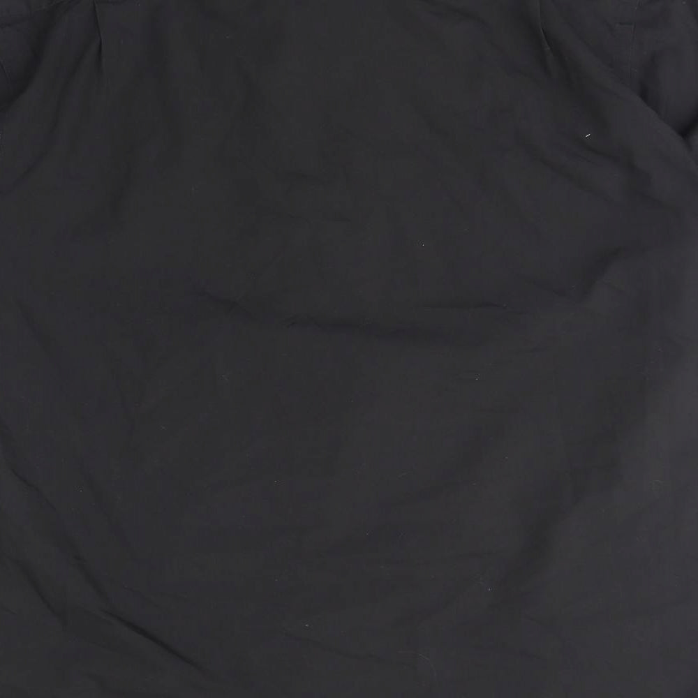 George Mens Black  Cotton  Dress Shirt Size M Collared Button