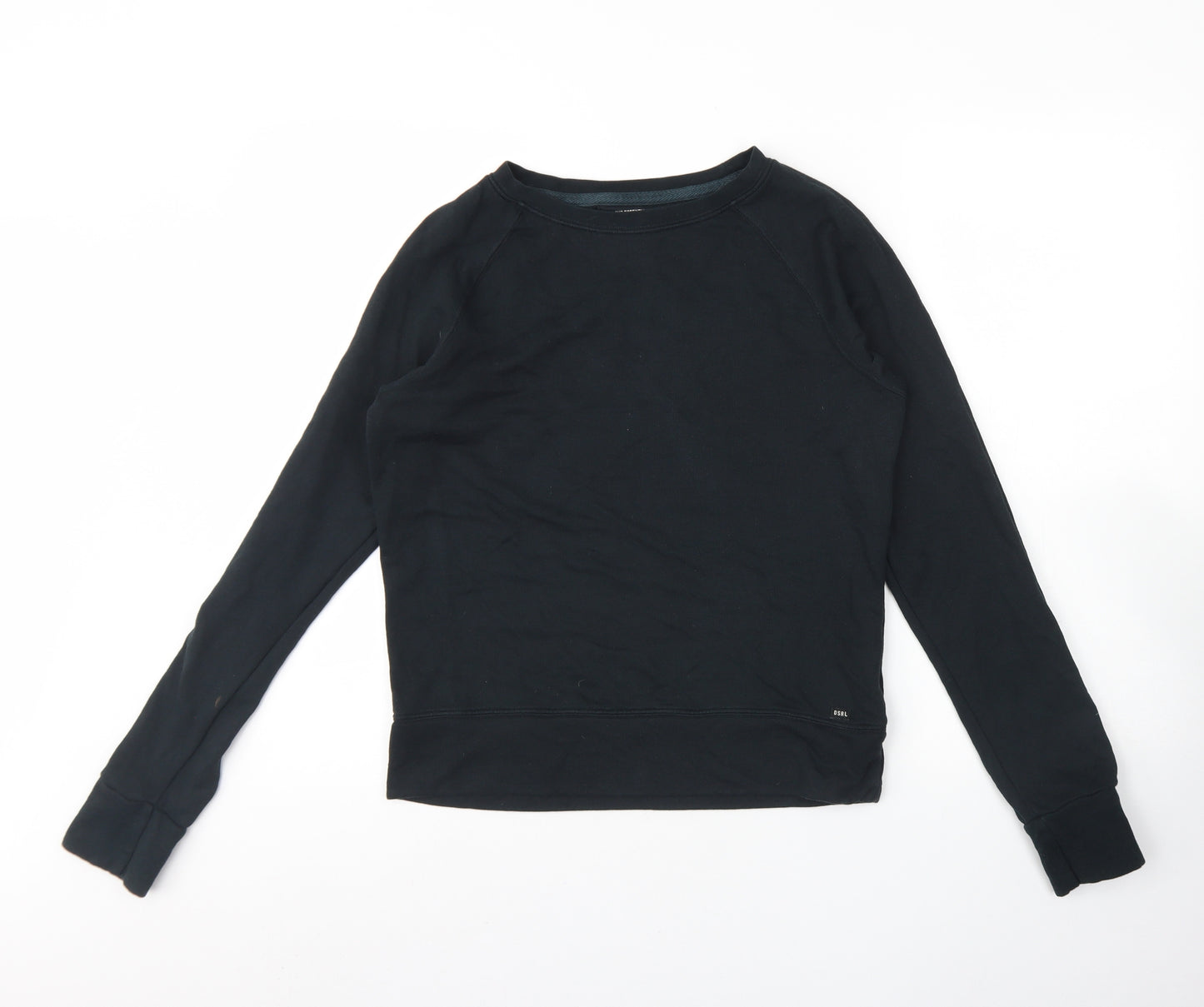 Denim & Supply Mens Black Round Neck  Cotton Pullover Jumper Size M