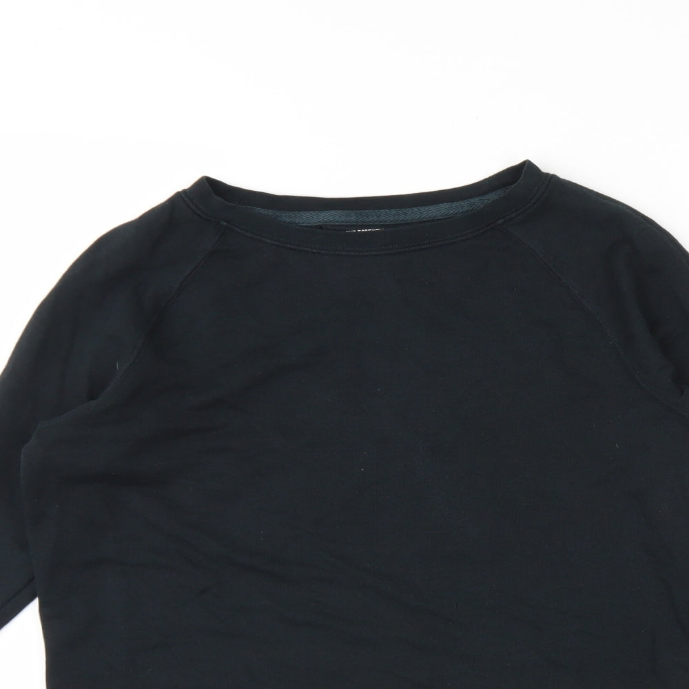 Denim & Supply Mens Black Round Neck  Cotton Pullover Jumper Size M