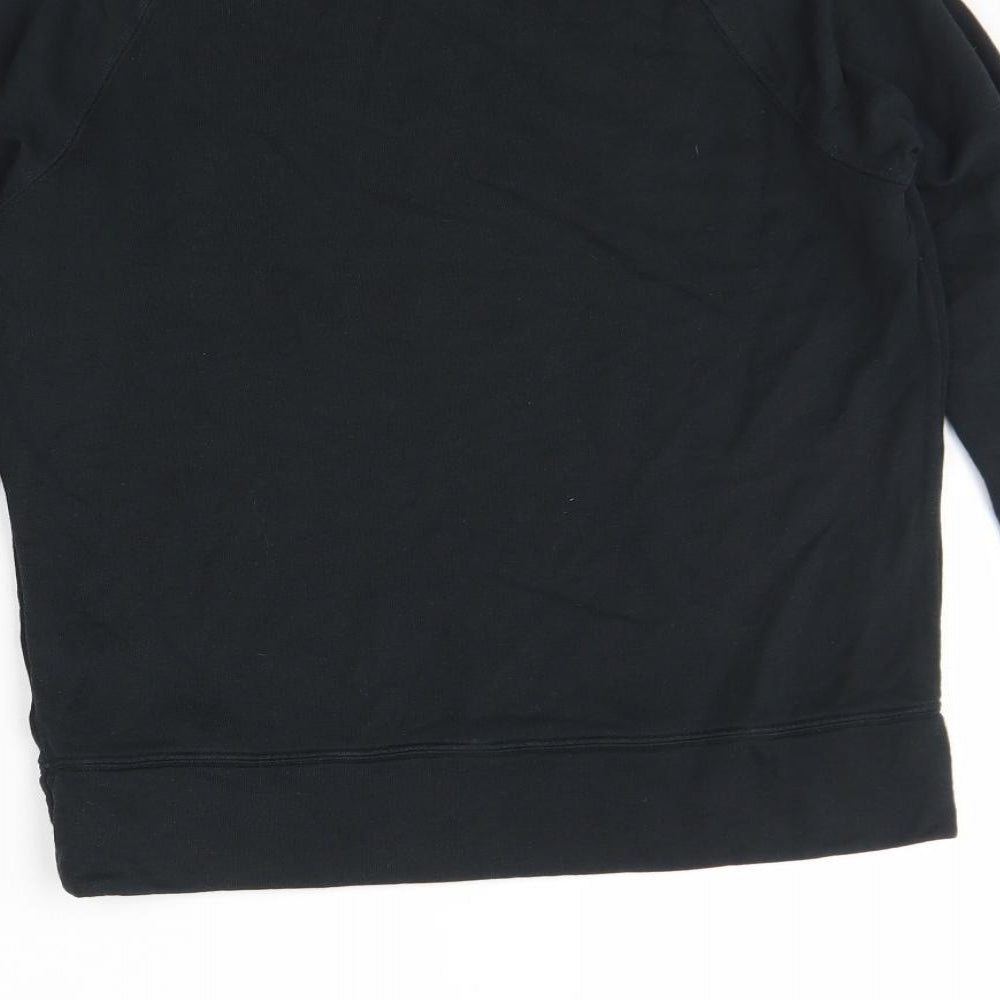 Denim & Supply Mens Black Round Neck  Cotton Pullover Jumper Size M