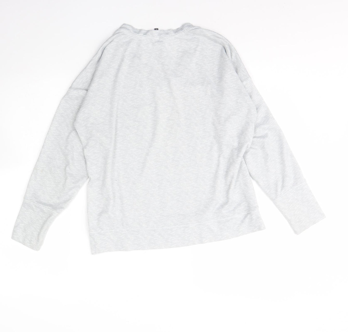 Jaclyn Intimates Womens Grey V-Neck  Polyester Pullover Jumper Size M