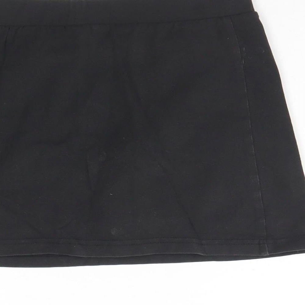 Nutmeg Girls Black  Cotton Mini Skort Size 6 Years  Regular  - School