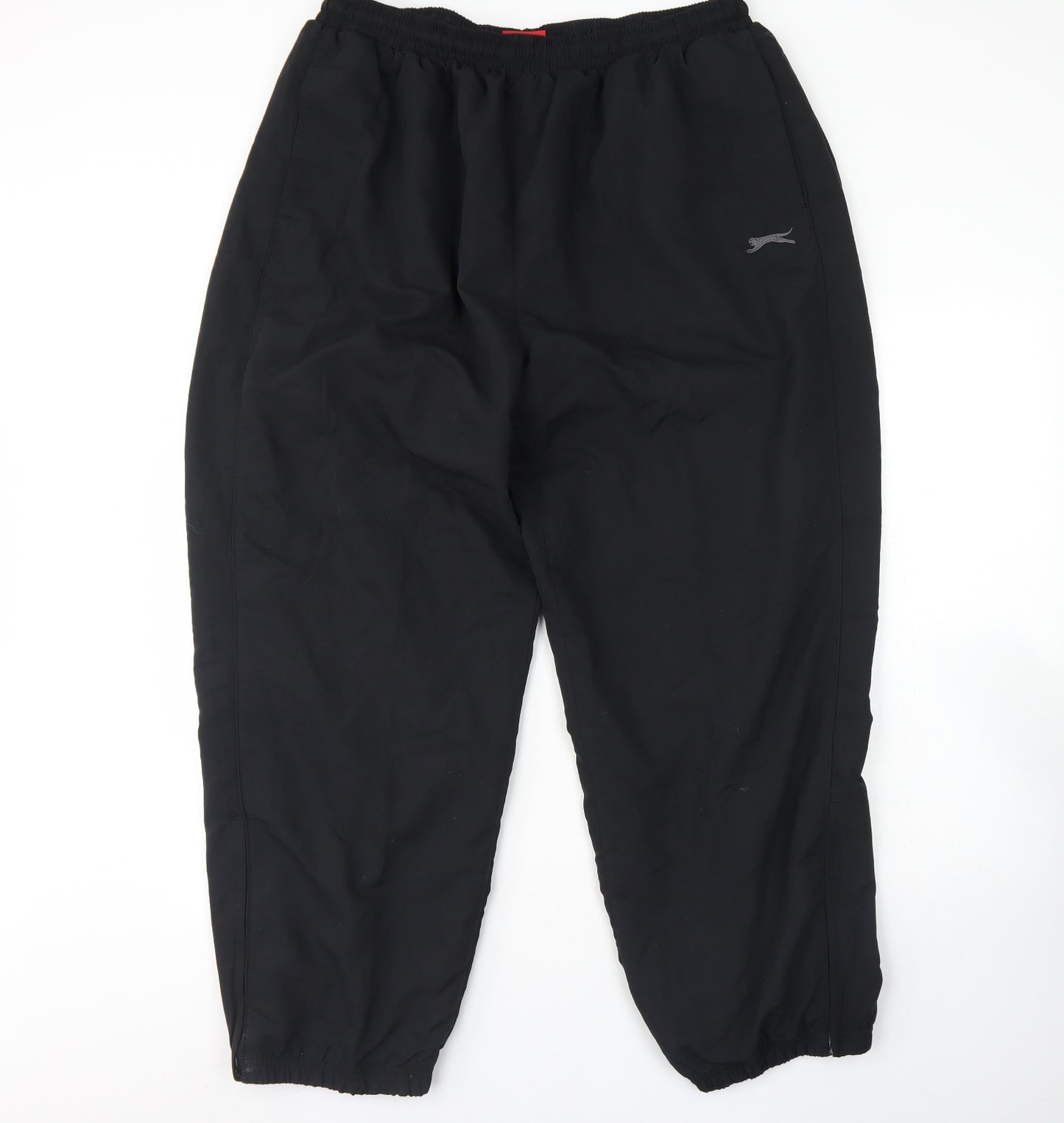 Slazenger Mens Black  Polyester Sweatpants Trousers Size 4XL L30 in Regular Drawstring