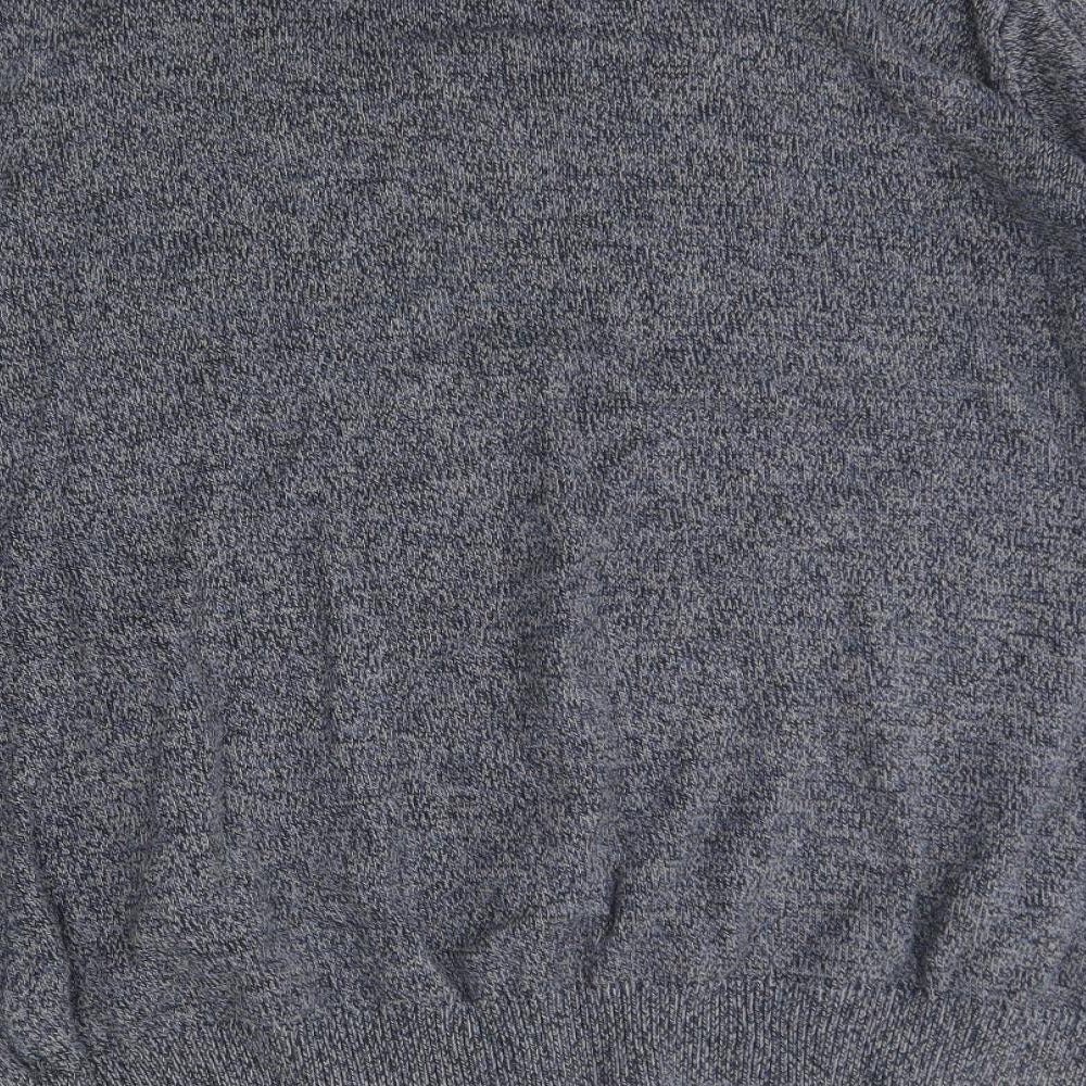Lincoln Mens Blue Round Neck  Cotton Pullover Jumper Size 3XL