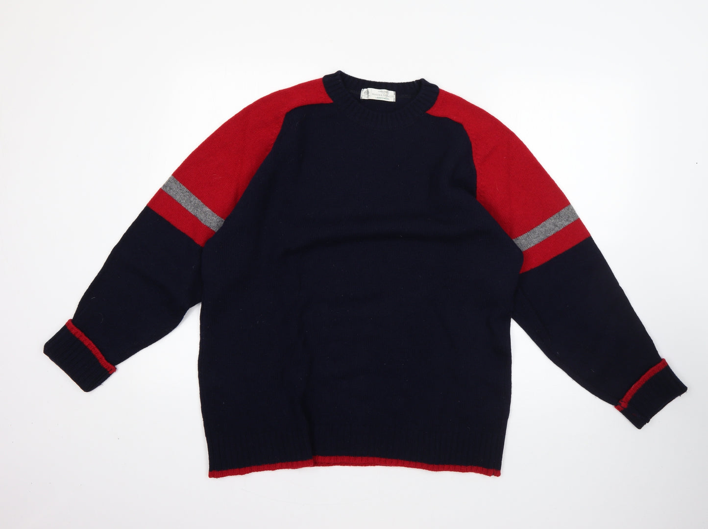 Marks and Spencer Mens Multicoloured Round Neck Striped  Pullover Jumper Size S