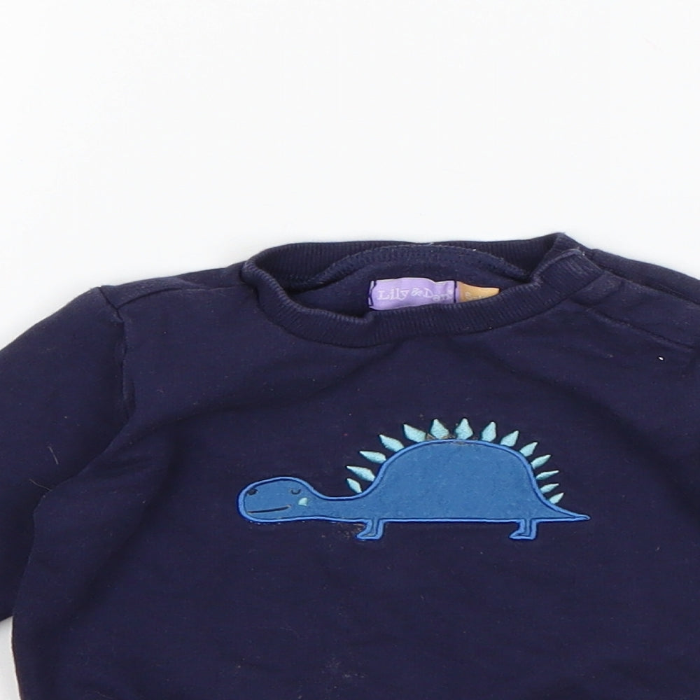 lily & dan Baby Blue  Cotton Pullover Jumper Size 9-12 Months