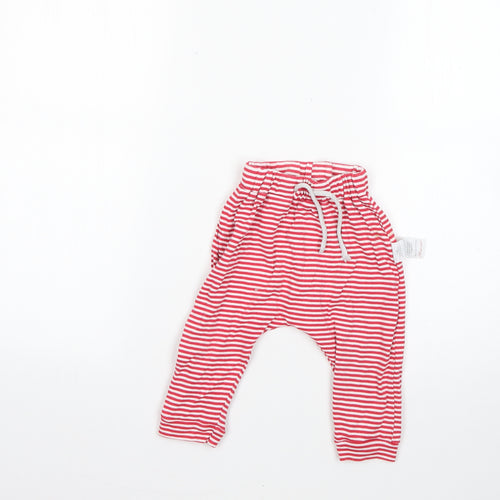 mothers acre Baby Multicoloured Striped 100% Cotton Jogger Trousers Size 12 Months