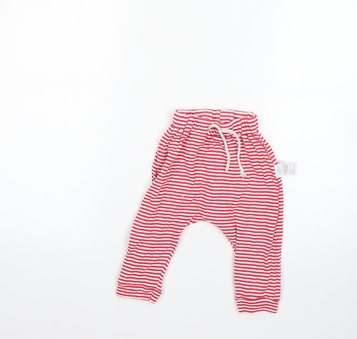 mothers acre Baby Multicoloured Striped 100% Cotton Jogger Trousers Size 12 Months