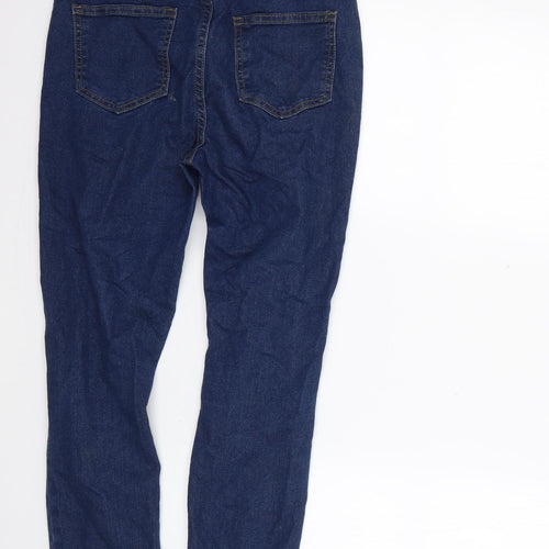 Boohoo Womens Blue  Cotton Skinny Jeans Size 6 L27 in Regular