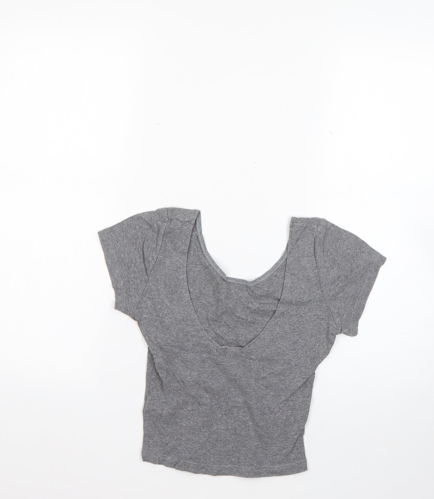 Brandy Melville Womens Grey  100% Cotton Basic T-Shirt Size S Round Neck