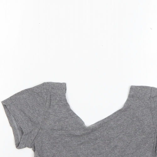 Brandy Melville Womens Grey  100% Cotton Basic T-Shirt Size S Round Neck