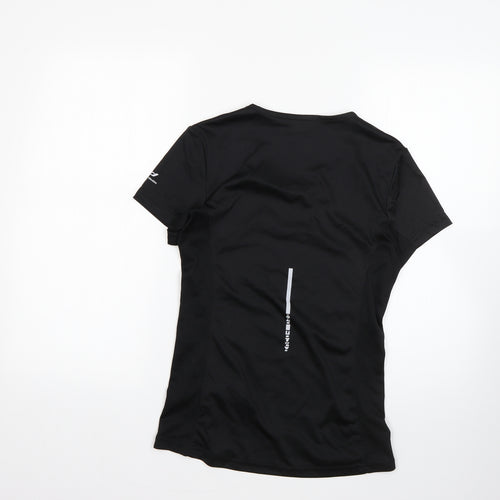 PRO TOUCH Womens Black  100% Polyester Basic T-Shirt Size 8 Round Neck