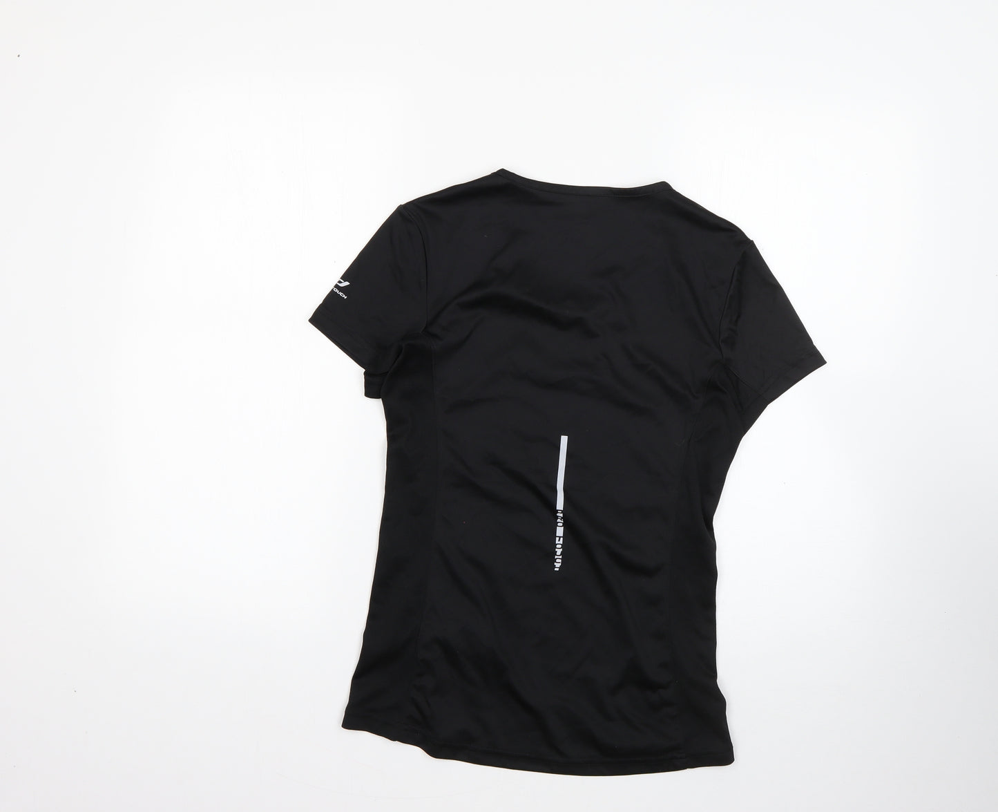 PRO TOUCH Womens Black  100% Polyester Basic T-Shirt Size 8 Round Neck