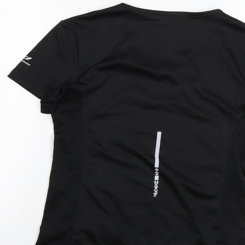 PRO TOUCH Womens Black  100% Polyester Basic T-Shirt Size 8 Round Neck