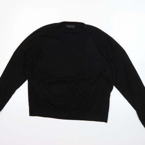 Missguided Womens Black Round Neck  Polyester Pullover Jumper Size 8