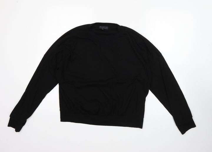 Missguided Womens Black Round Neck  Polyester Pullover Jumper Size 8